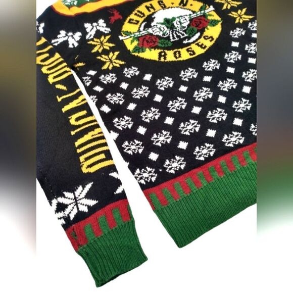 Guns N Roses Ugly Christmas Knit Sweater Rock n Roll sz S Winter Unisex Men's - Picture 3 of 16
